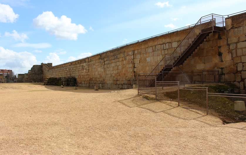 The walls have views of the river.