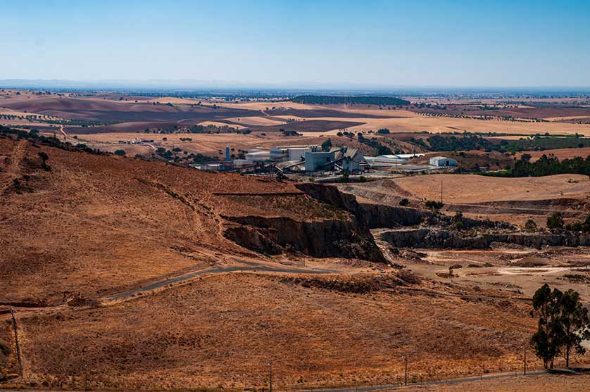 The mining landscape of Aljustrel.