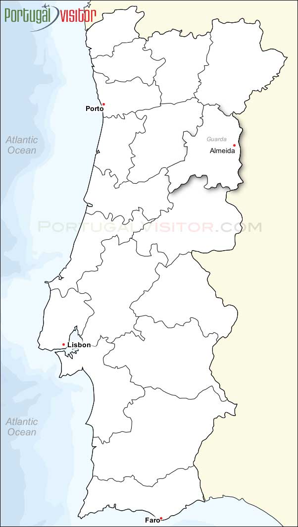 Map of Almeida, Portugal.