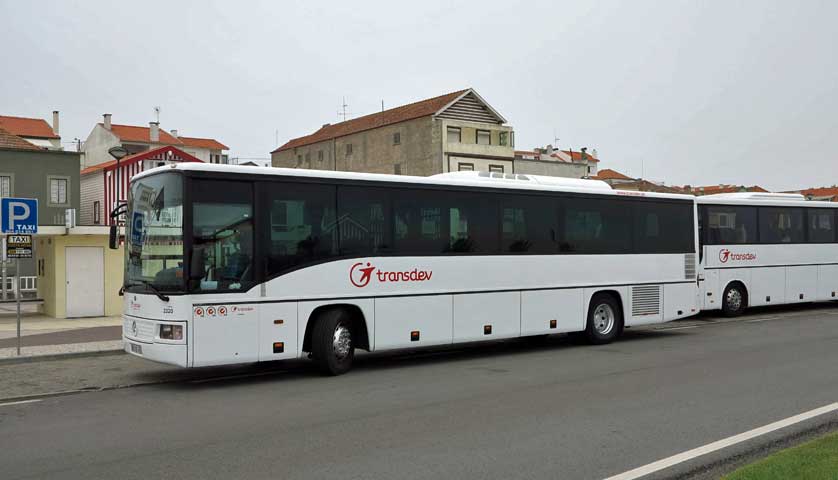 Local buses outside Aveiro Station, Aveiro.