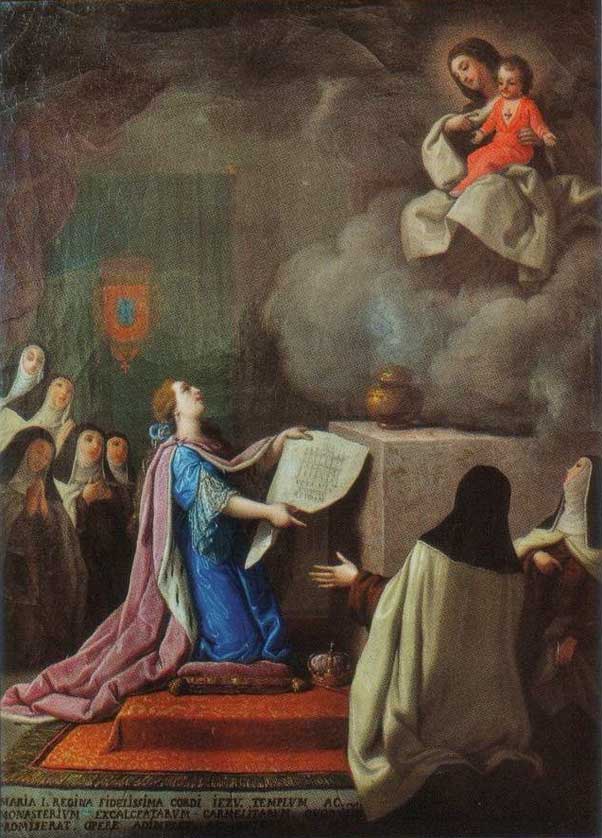 Basilica de Estrela Interior painting by Joaquim Manuel da Rocha.