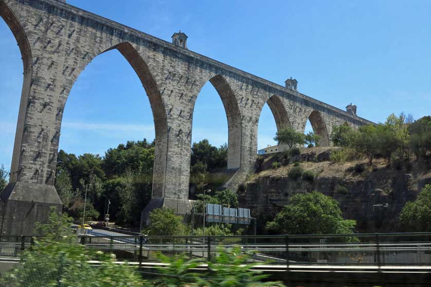 Águas Livres Aqueduct close to Campolide Station, Lisbon.