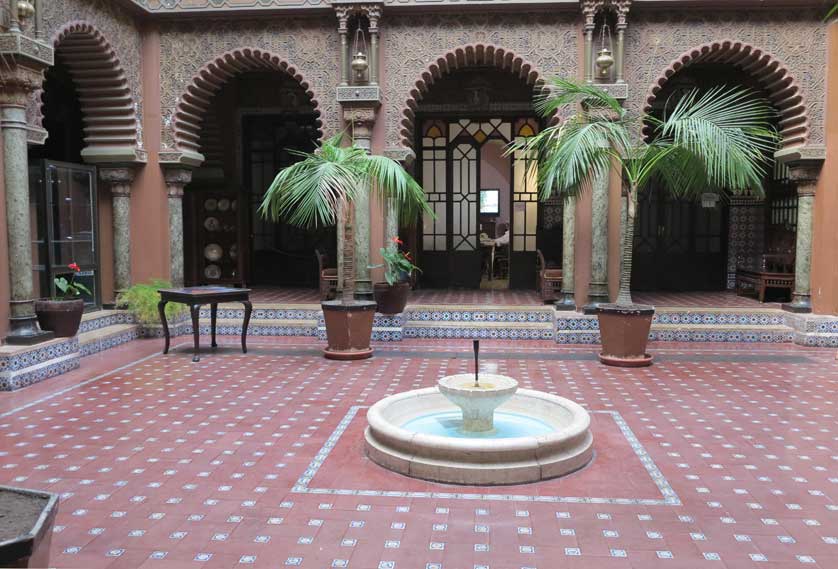 The inner courtyard with Moorish style architecture.