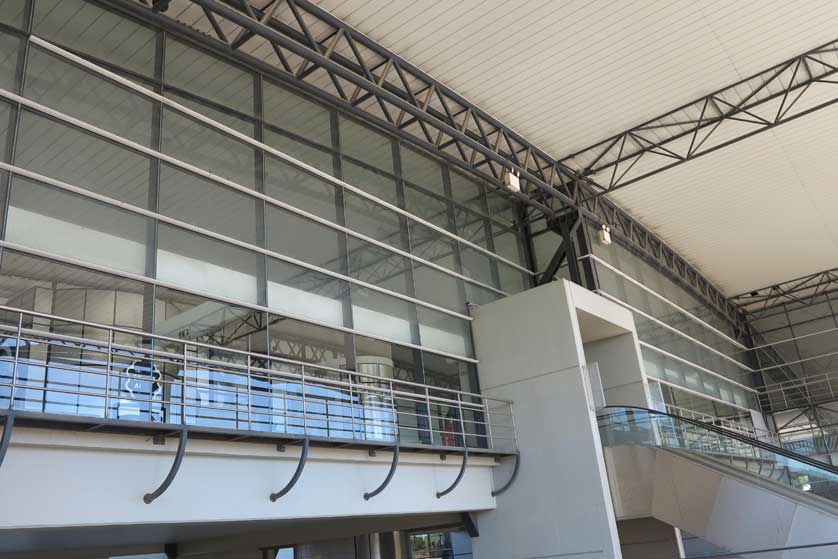 View of the modern architecture of Coina Station.