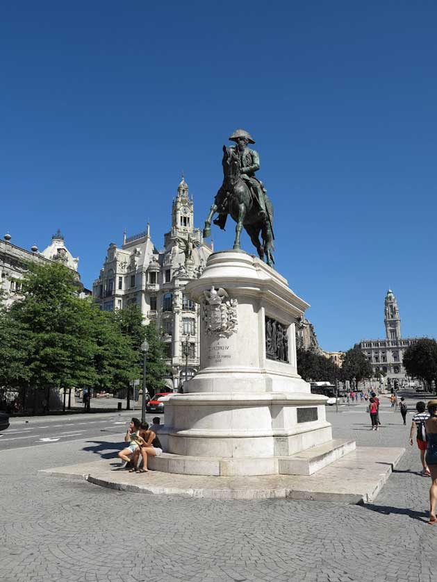 Statue of Dom Pedro IV on Avenida dos Aliados.