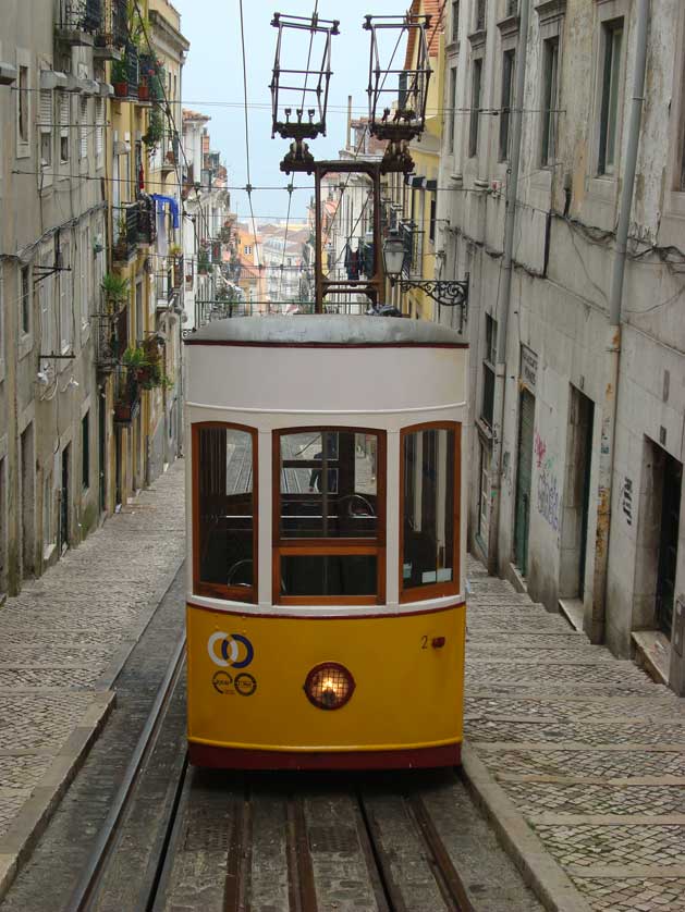 Elevador da Gloria, Lisbon, Portugal.