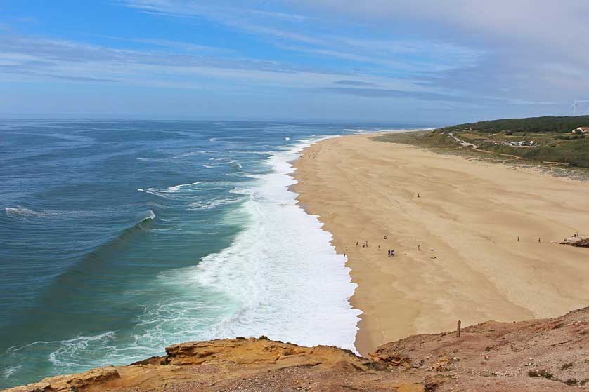 The huge beach at Nazaré on the Silver Coast.
