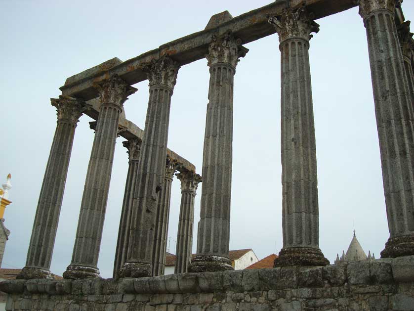 Roman Temple, Evora, Portugal.