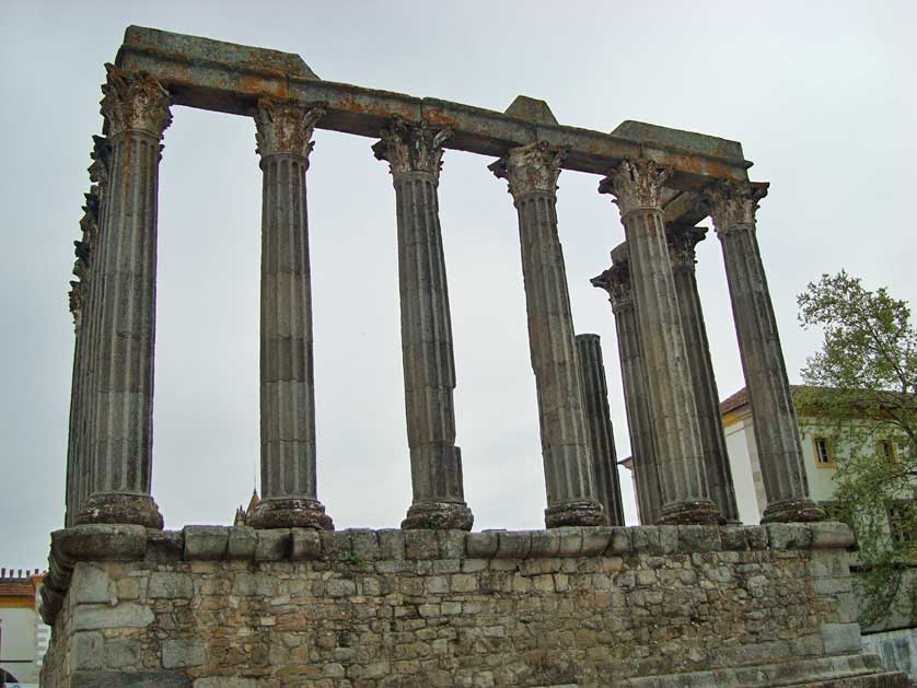 Roman Temple, Evora, Portugal.