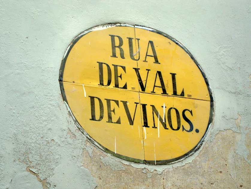 Street Sign, Evora, Portugal.