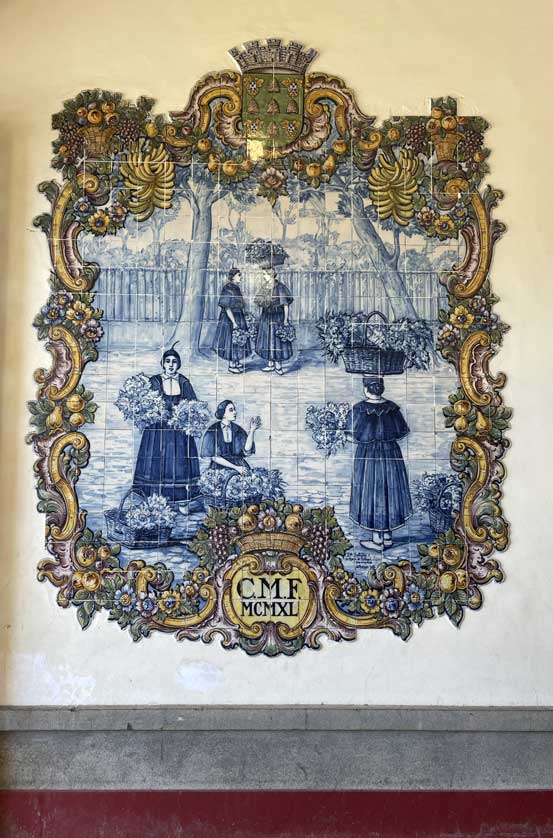 Azulejos in the market, Madeira.