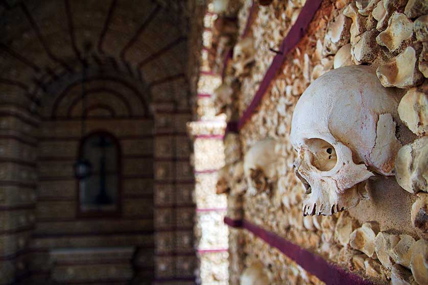 Capela dos Ossos, Faro, Algarve, Portugal.