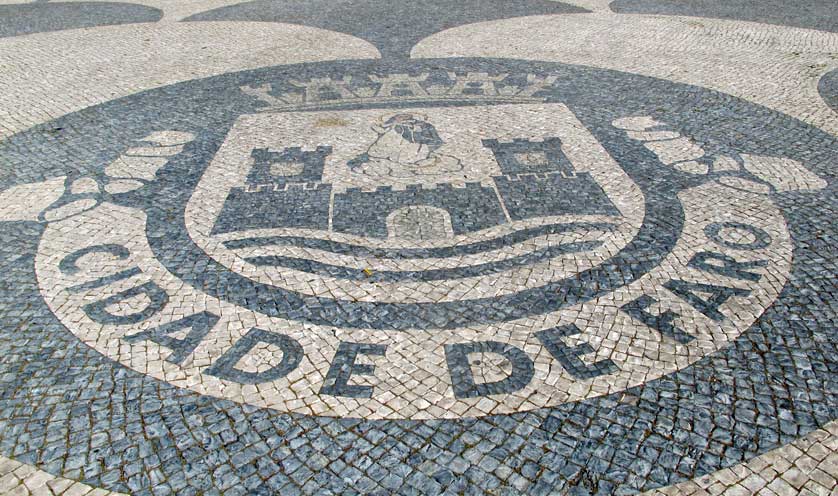 Ornamental pavement, Faro, Algarve.