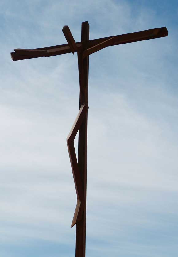 Sculpture of Christ Crucified by Robert Schad, Fatima, Portugal.