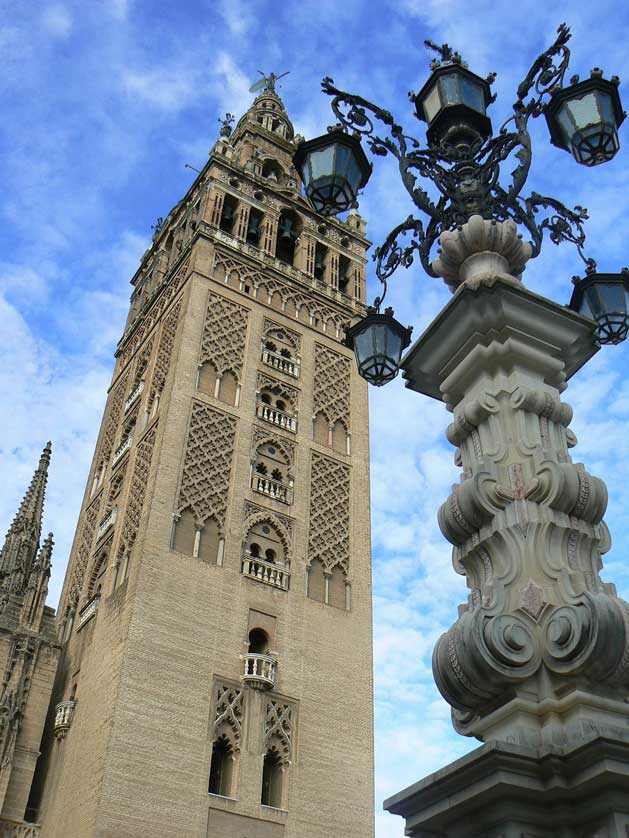 The Giralda in the city of Seville.
