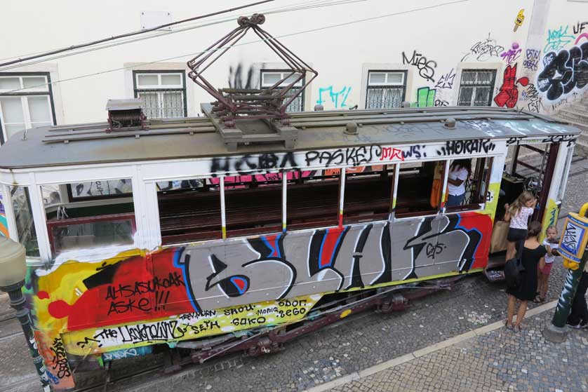 Elevador da Gloria, Lisbon, Portugal.