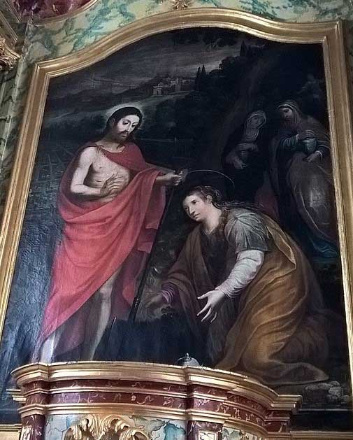 Noli me tangere painting on canvas by Martim Conrado from 1653.