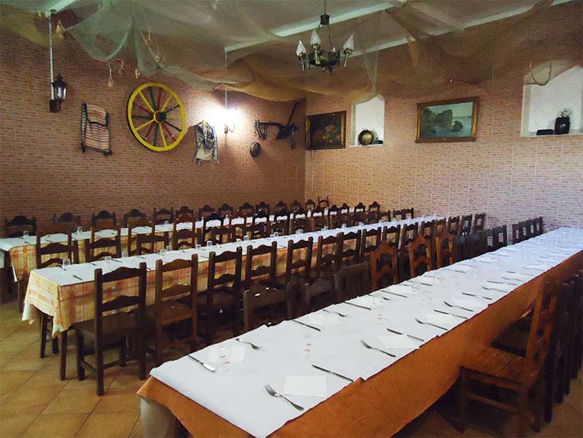 Interior of the restaurant.