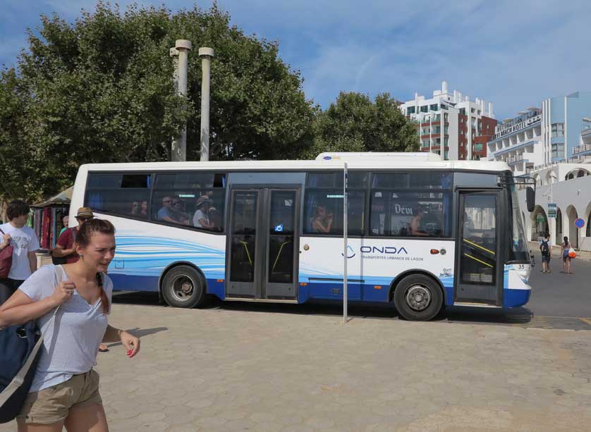 Local Onda bus in Lagos, Algarve, Portugal.