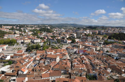 Leiria cityscape, Portugal.