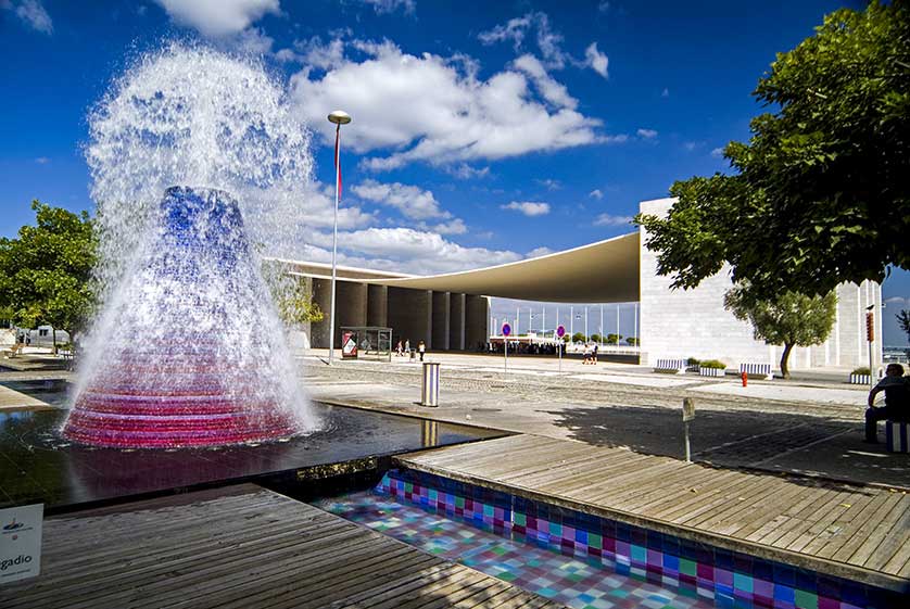 The Pavilhão de Portugal designed by architect Álvaro Siza Vieira for the 1998 World Exhibition.