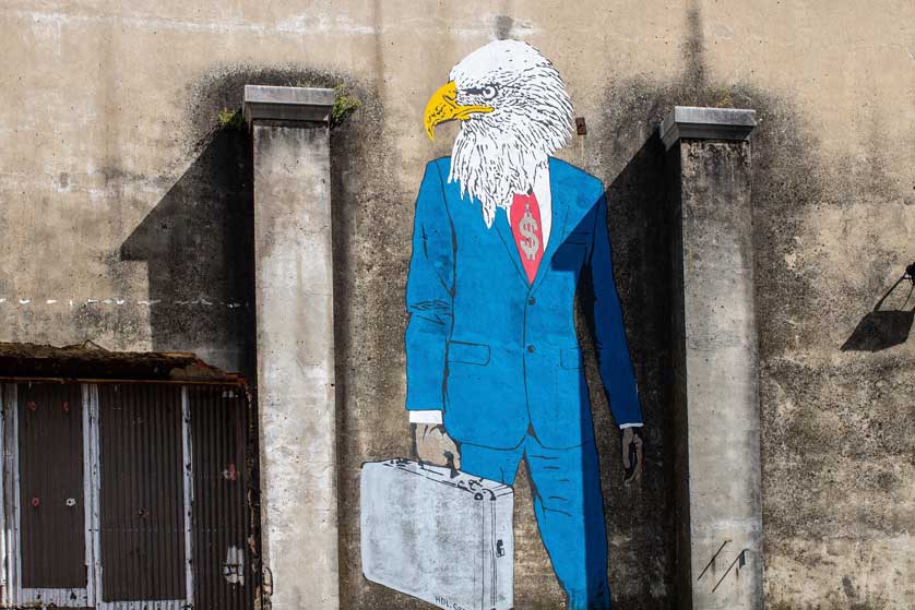Some of the art is political in nature.