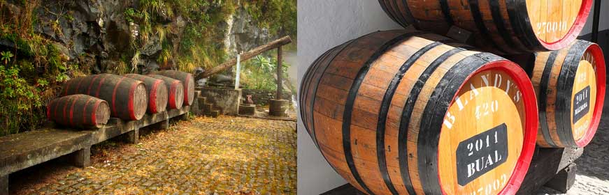 Madeira wine barrels.