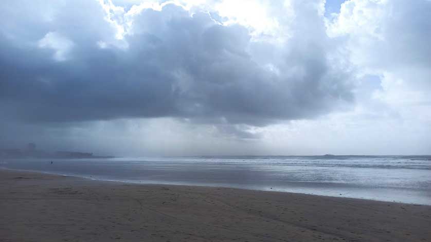 Matosinhos Beach in the rain.