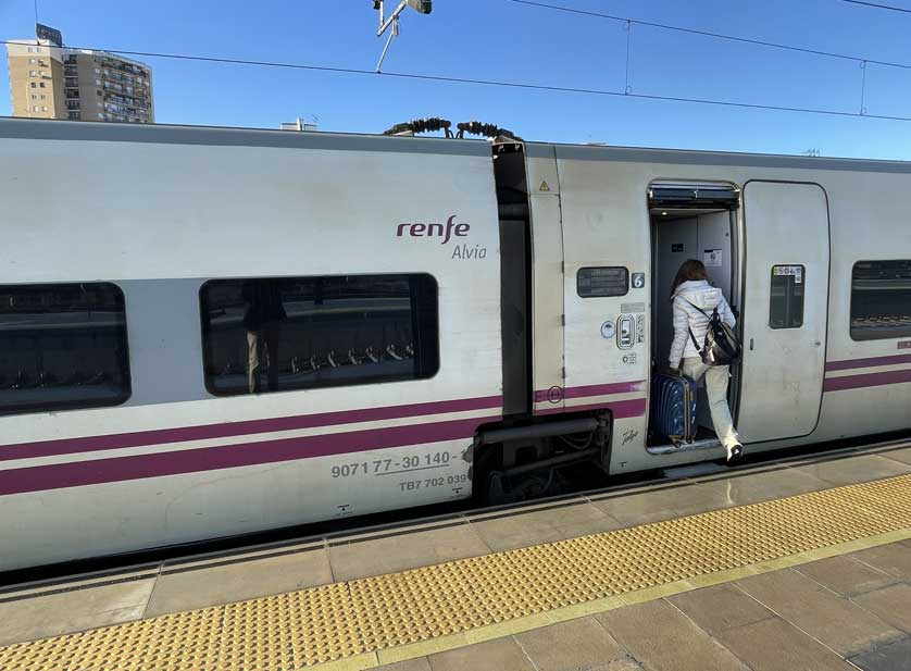 Madrid bound train at the station.
