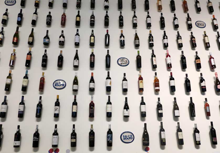 Bottles of port wine produced in the area Bottles of port wine produced in the area.