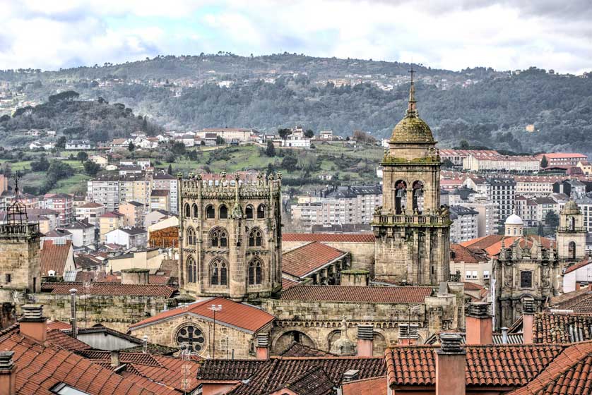 The Cathedral and old town of Ourense in Galicia.