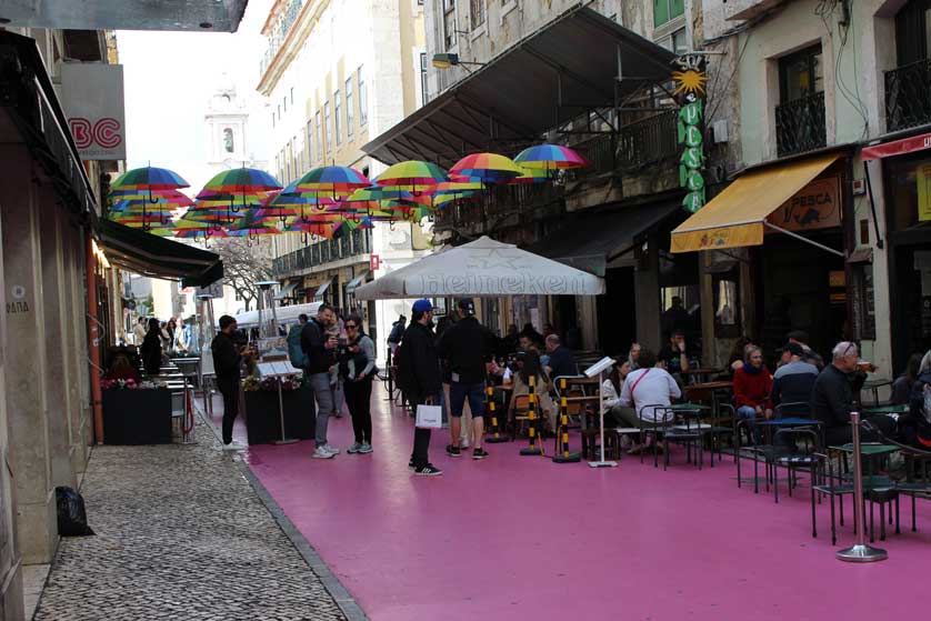 Pink Street, Lisbon, Portugal.