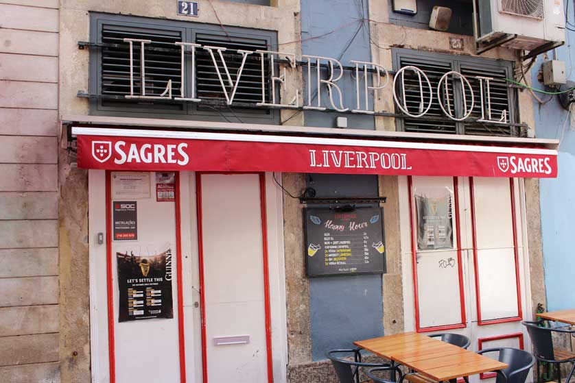 Bar Liverpool, Pink Street, Lisbon, Portugal.