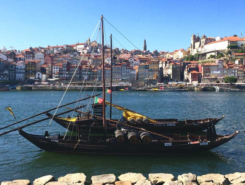 Barco Rabelo and Ponte de Luis, Porto, Portugal.