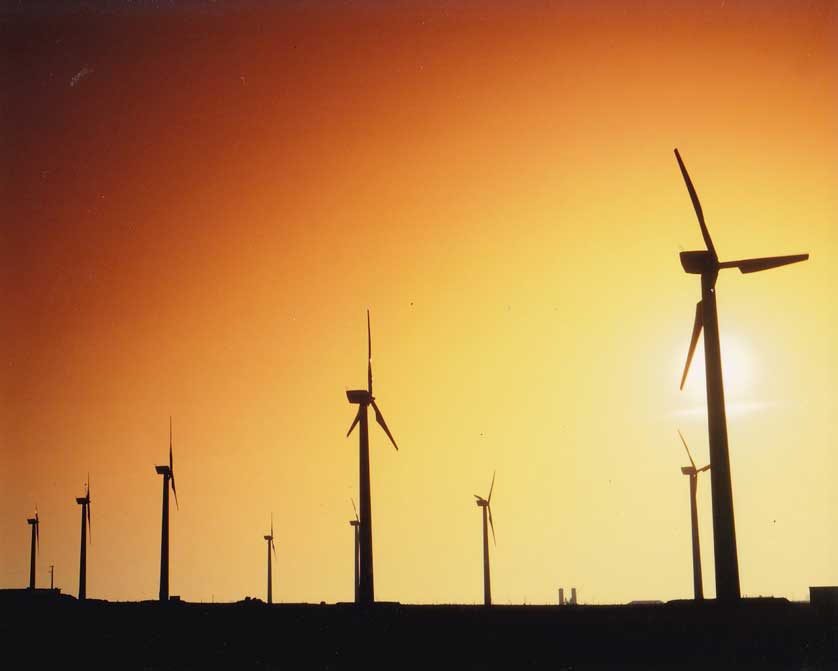 Wind power in Sines, Portugal.