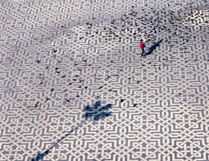 Restauradores Square, Lisbon, Portugal.