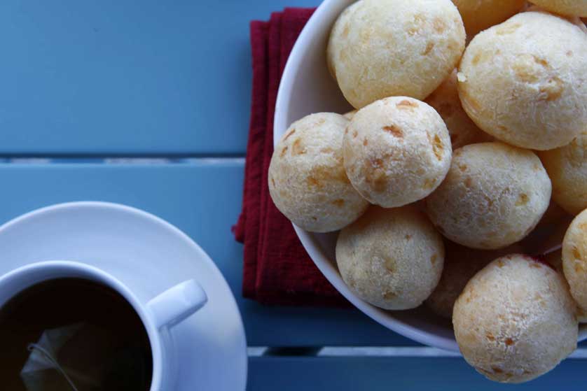 P&atilde;o De Queijo and coffee for breakfast.