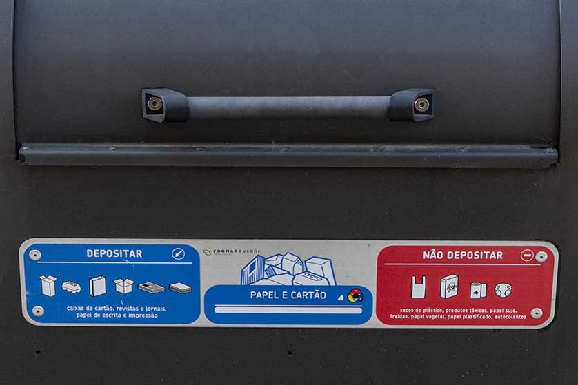Recycling in Portugal.