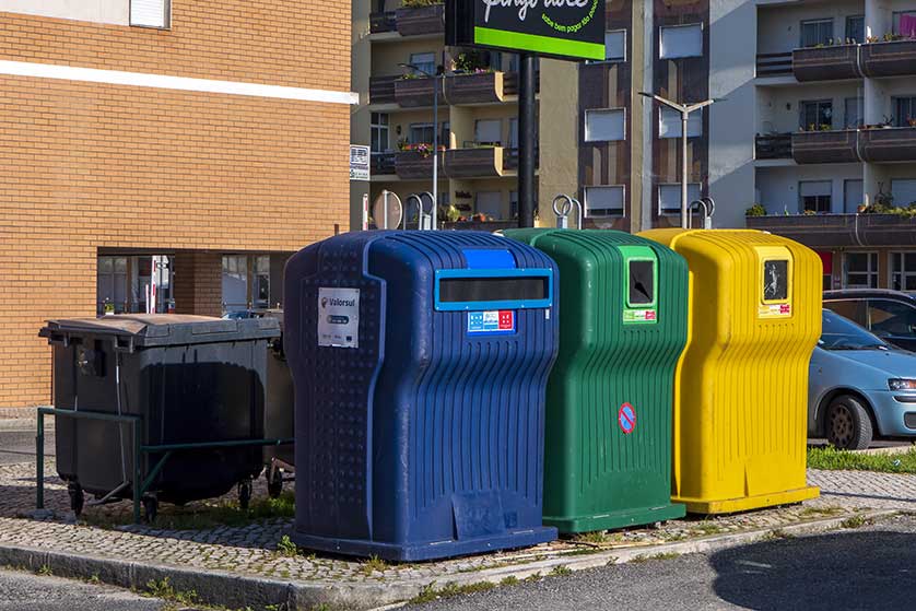 Recycling in Portugal.