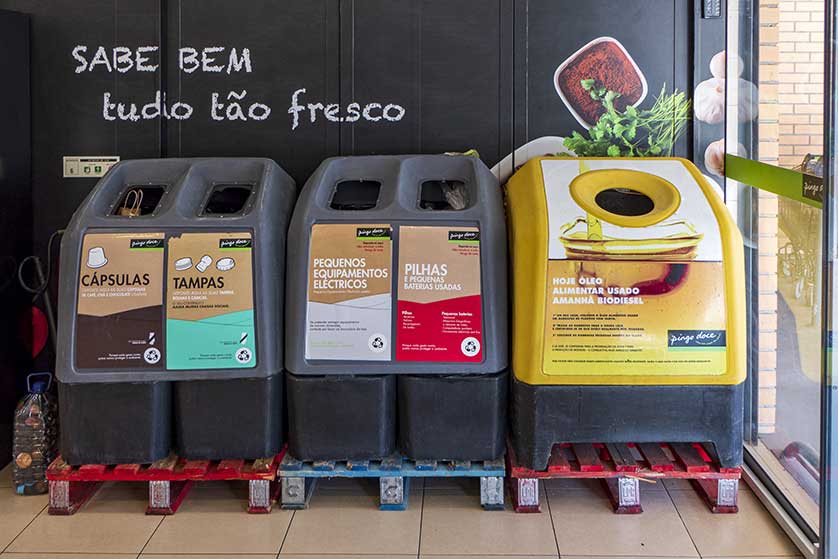Recycling in Portugal.