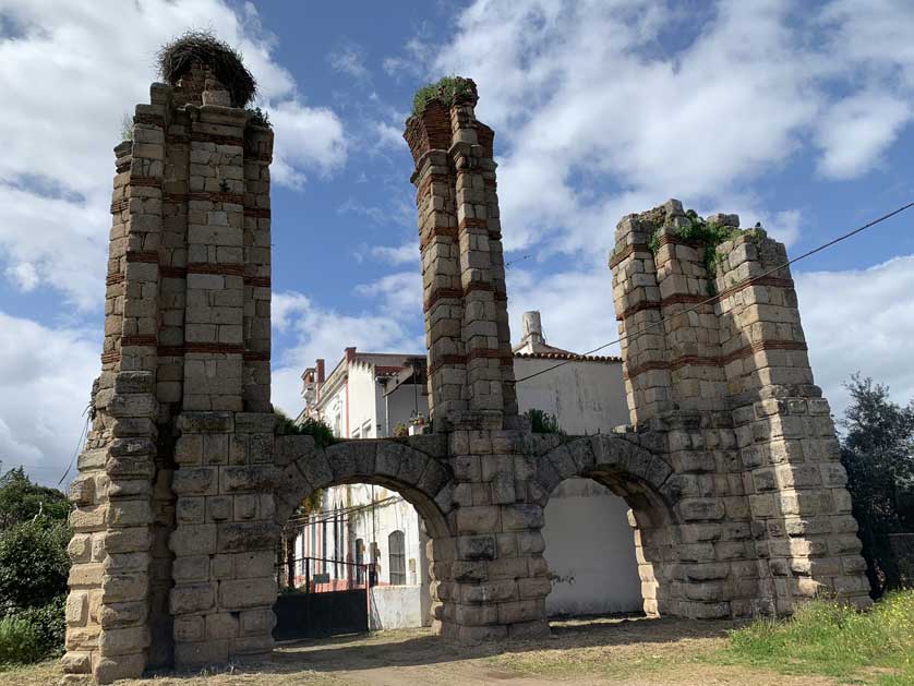 The Roman ruins of the 1st century San Lázaro Roman aqueduct.