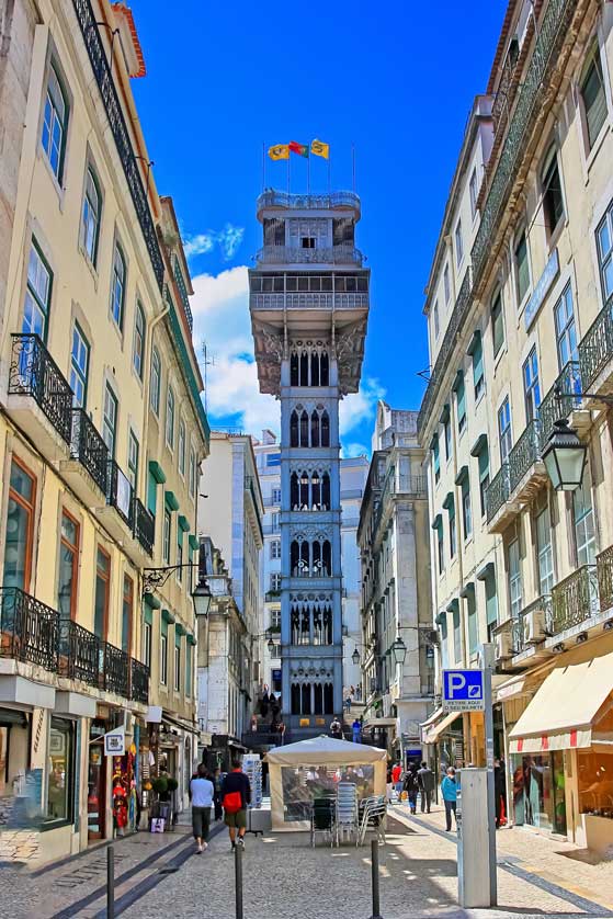 Elevador de Santa Justa, Lisbon, Portugal.