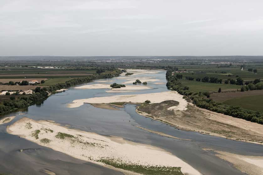 View of the River Tagus from the bridge.