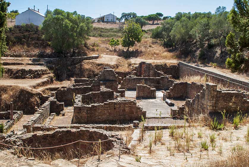 The Roman remains at Miróbriga, Alentejo, Portugal.