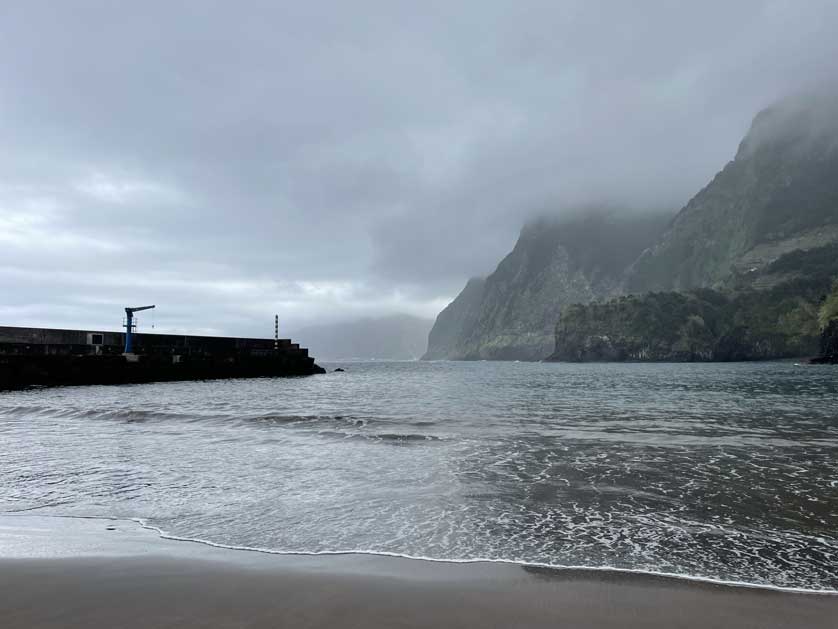 View of Praia do Porto do Seixal, Madeira.