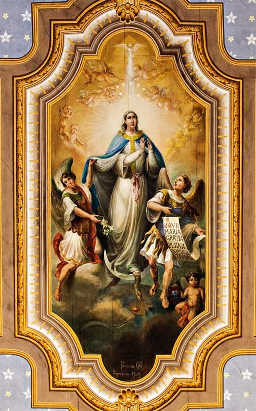 Painting in the interior of the church.
