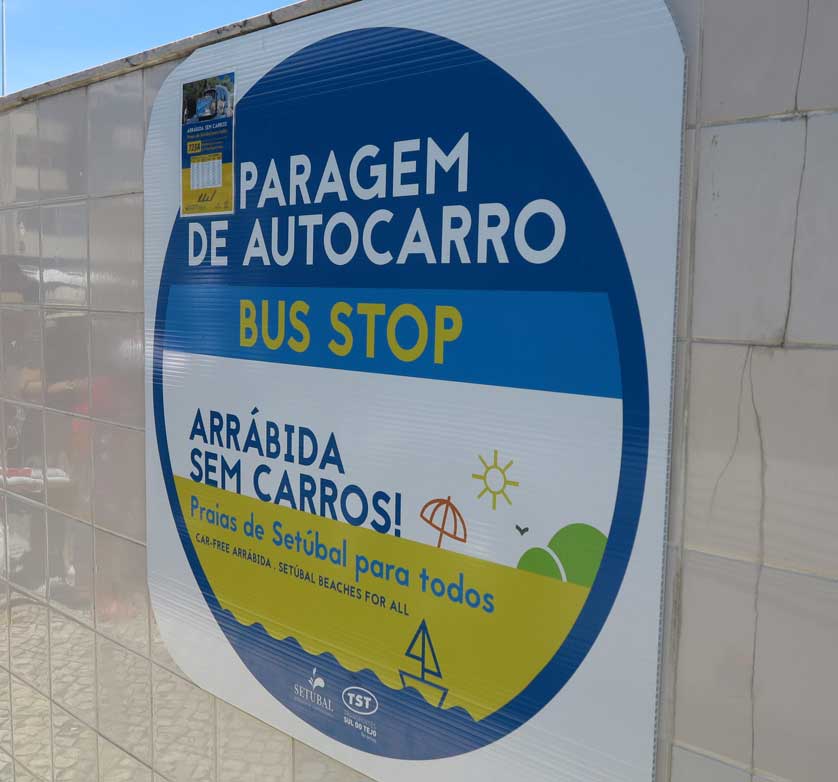 Bus stop in Setubal.