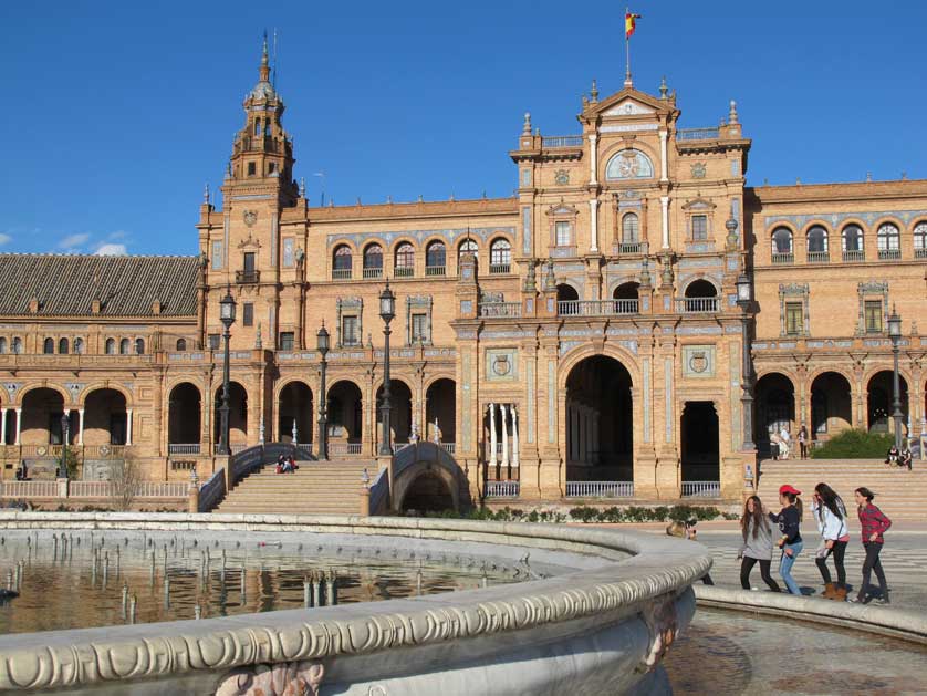 Plaza de Espa&ntilde;a, Sevilla Map.