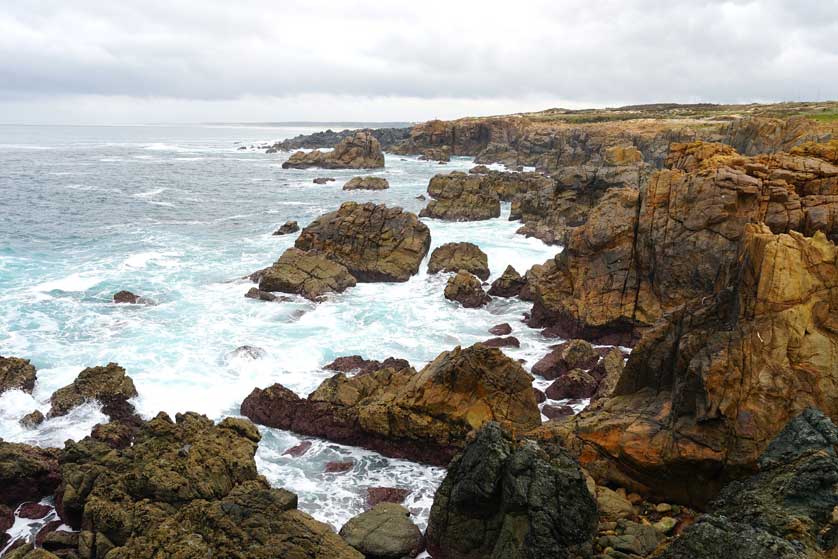 Rugged Atlantic coastline near Sines, Portugal.