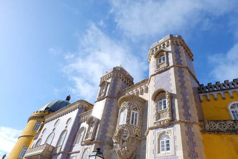 The facade of the palace, Sintra, Portugal.